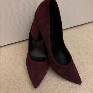 Marc Fisher Elegant Burgundy Suede Pumps